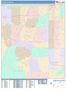 Overland Park Digital Map Color Cast Style